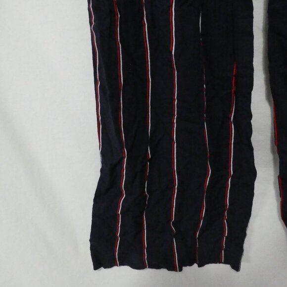 H&M - Divided | size 2 | Navy Pants With Red and White Stripes | Elastic Waist - Picture 8 of 16